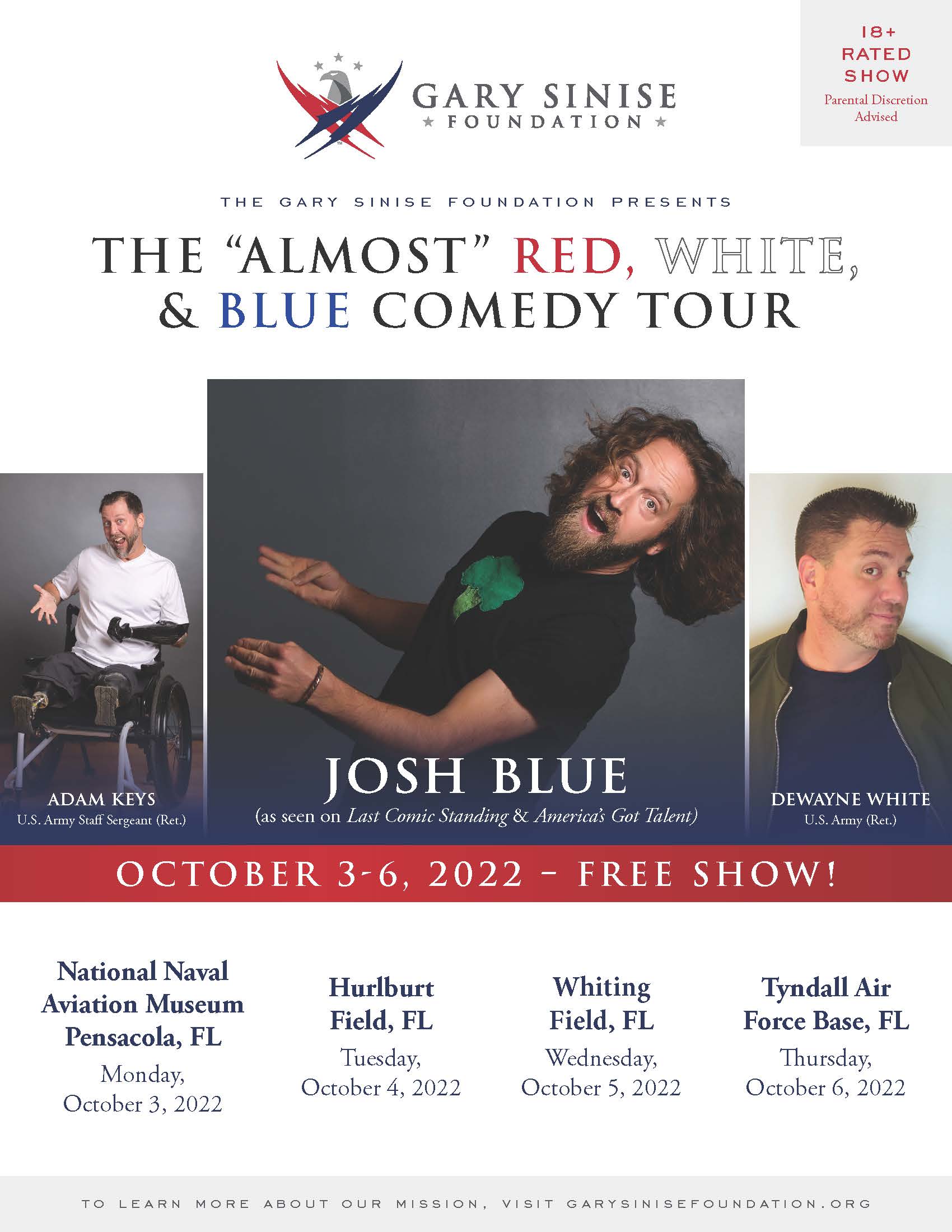 Gary Sinise Foundation “Red, White, and Blue Comedy Tour” Florida